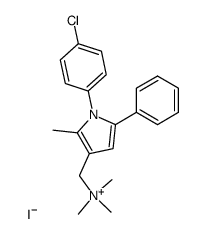 1-(1-(4-chlorophenyl)-2-methyl-5-phenyl-1H-pyrrol-3-yl)-N,N,N-trimethylmethanaminium iodide结构式