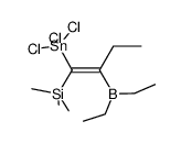 (Z)-(2-(diethylboranyl)-1-(trichlorostannyl)but-1-en-1-yl)trimethylsilane结构式