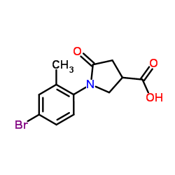 1-(4-Bromo-2-methylphenyl)-5-oxo-3-pyrrolidinecarboxylic acid Structure