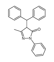 1-phenyl-3-methyl-4-benzhydryl-2-pyrazolin-5-one Structure