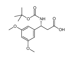 (betaR)-beta-[[(1,1-Dimethylethoxy)carbonyl]amino]-3,5-dimethoxybenzenepropanoic acid Structure