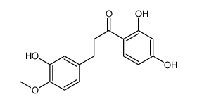 1-(2,4-dihydroxyphenyl)-3-(3-hydroxy-4-methoxyphenyl)propan-1-one结构式