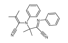 2-(2-cyano-N-phenyl-2-phenylimino-1,1-dimethylethylamino)-3-methylbut-2-enenitrile Structure