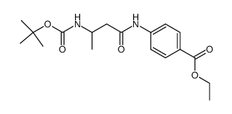 Ethyl tert.butyloxycarbonyl-DL-β-aminobutyryl-p-aminobenzoat Structure
