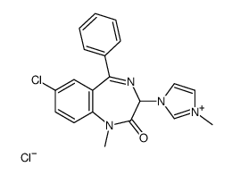 7-chloro-1-methyl-3-(3-methylimidazol-3-ium-1-yl)-5-phenyl-3H-1,4-benzodiazepin-2-one,chloride Structure