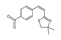 4,4-dimethyl-2-[(E)-2-(4-nitrophenyl)ethenyl]-5H-1,3-thiazole结构式