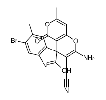 2'-amino-6-bromo-5,7'-dimethyl-2,5'-dioxospiro[1H-indole-3,4'-pyrano[4,3-b]pyran]-3'-carbonitrile Structure