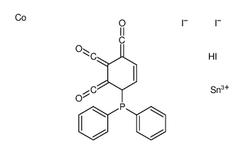 cobalt,diphenyl-[4,5,6-tris(oxomethylidene)cyclohex-2-en-1-yl]phosphanium,triiodotin结构式