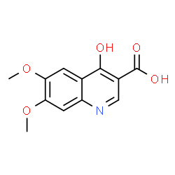 6,7-DIMETHOXY-4-OXO-1,4-DIHYDRO-QUINOLINE-3-CARBOXYLIC ACID结构式