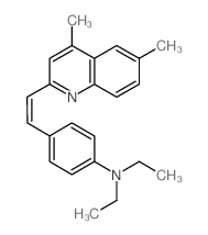 4-[2-(4,6-dimethylquinolin-2-yl)ethenyl]-N,N-diethyl-aniline结构式