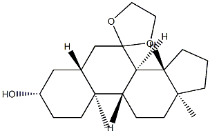 3β-Hydroxy-5α-androstan-7-one ethylene acetal结构式