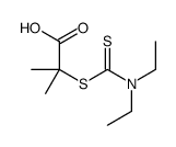 2-(diethylcarbamothioylsulfanyl)-2-methylpropanoic acid Structure