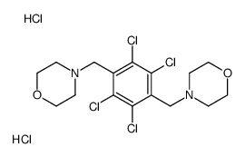 4-[[2,3,5,6-tetrachloro-4-(morpholin-4-ylmethyl)phenyl]methyl]morpholine,dihydrochloride Structure