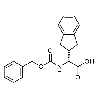 (R)-2-((((苄氧基)羰基)氨基)-2-(2,3-二氢-1H-茚-2-基)乙酸结构式