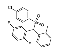 2-[[(4-Chlorophenyl)sulfonyl]-(2,5-difluorophenyl)methyl]-3-methylpyridine结构式