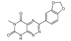 3-benzo[1,3]dioxol-5-yl-6-methyl-8H-pyrimido[5,4-e][1,2,4]triazine-5,7-dione结构式