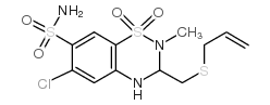 2H-1,2,4-Benzothiadiazine-7-sulfonamide,6-chloro-3,4-dihydro-2-methyl-3-[(2-propen-1-ylthio)methyl]-, 1,1-dioxide Structure