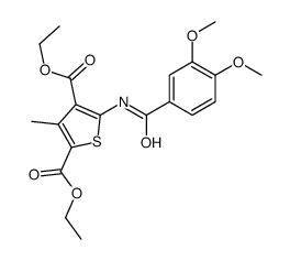 diethyl 5-[(3,4-dimethoxybenzoyl)amino]-3-methylthiophene-2,4-dicarboxylate结构式