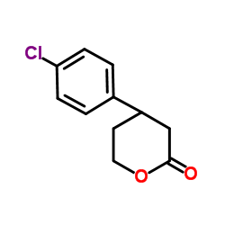 4-(4-Chlorophenyl)tetrahydro-2H-pyran-2-one结构式