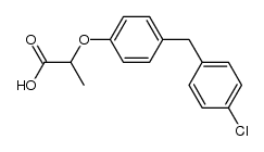 α-[p-(p'-chlorobenzyl)-phenoxy]-propionic acid结构式