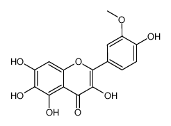 3,4',5,6,7-pentahydroxy-3'-methoxyflavone结构式