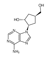 (1R,2R,4S)-2-(6-Amino-purin-9-yl)-4-hydroxymethyl-cyclopentanol Structure