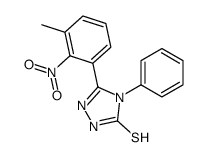 3-(3-methyl-2-nitrophenyl)-4-phenyl-1H-1,2,4-triazole-5-thione结构式