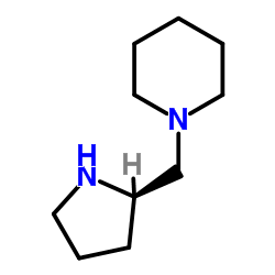 1-[(2R)-2-Pyrrolidinylmethyl]piperidine结构式