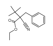 ethyl 2-benzyl-2-cyano-3,3-dimethylbutanoate结构式