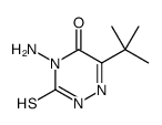 3-thio-4-amino-6-t-butyl-1,2,4-triazine-5-one structure