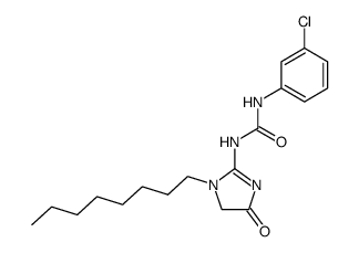 1-(3-chloro-phenyl)-3-(1-octyl-4-oxo-4,5-dihydro-1H-imidazol-2-yl)-urea Structure