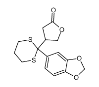 4-(2-(苯并[d][1,3]二氧戊环-5-基)-1,3-二硫杂-2-基)二氢呋喃-2(3H)-酮结构式