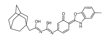 Tricyclo[3.3.1.13,7]decane-1-acetamide, N-[[[3-hydroxy-4-(5-methyl-2-benzoxazolyl)phenyl]amino]thioxomethyl]- (9CI) picture