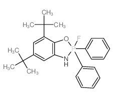 2l5-1,3,2-Benzoxazaphosphole,5,7-bis(1,1-dimethylethyl)-2-fluoro-2,3-dihydro-2,2-diphenyl-结构式