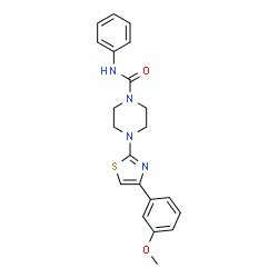 1-Piperazinecarboxamide,4-[4-(3-methoxyphenyl)-2-thiazolyl]-N-phenyl-(9CI)结构式