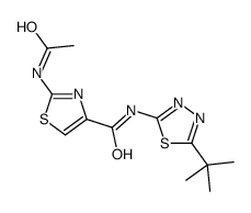 4-Thiazolecarboxamide,2-(acetylamino)-N-[5-(1,1-dimethylethyl)-1,3,4-thiadiazol-2-yl]-(9CI) Structure