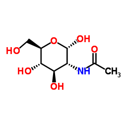甲基 2-乙酰氨基-2-脱氧-α-D-吡喃葡萄糖苷结构式