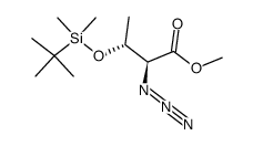 (2S,3R)-2-Azido-3-(tert-butyl-dimethyl-silanyloxy)-butyric acid methyl ester结构式