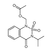 1-acetoxymethyl-3-isopropyl-2,2-dioxo-2,3-dihydro-1H-2λ6-benzo[1,2,6]thiadiazin-4-one结构式