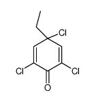 2,4,6-trichloro-4-ethylcyclohexa-2,5-dien-1-one Structure