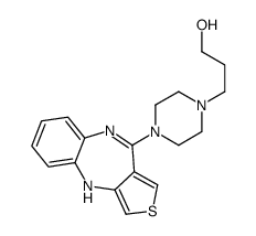 3-[4-(10H-thieno[3,4-b][1,5]benzodiazepin-4-yl)piperazin-1-yl]propan-1-ol结构式