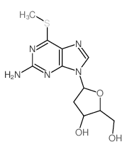 5-(2-amino-6-methylsulfanyl-purin-9-yl)-2-(hydroxymethyl)oxolan-3-ol Structure