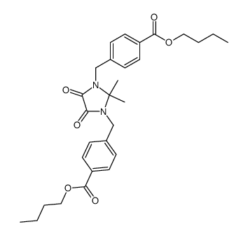 4,4'-(2,2-dimethyl-4,5-dioxo-imidazolidine-1,3-diyldimethyl)-bis-benzoic acid dibutyl ester Structure