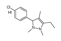 3-(4-chlorophenyl)-5-ethyl-1,2,4-trimethyl-1,3-dihydropyrazol-1-ium,iodide Structure