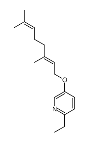 5-[(2E)-3,7-dimethylocta-2,6-dienoxy]-2-ethylpyridine Structure