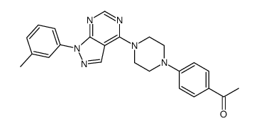 1-[4-[4-[1-(3-methylphenyl)pyrazolo[3,4-d]pyrimidin-4-yl]piperazin-1-yl]phenyl]ethanone结构式