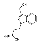 3-[3-(hydroxymethyl)-2-methylindol-1-yl]propanamide Structure