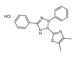 2-(3,5-diphenyl-1H-tetrazol-1-ium-2-yl)-4,5-dimethyl-1,3-thiazole,chloride Structure