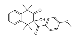 3-Hydroxy-3-(4-methoxy-benzoyl)-1,1,4,4-tetramethyl-3,4-dihydro-1H-naphthalen-2-one结构式