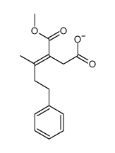 3-methoxycarbonyl-4-methyl-6-phenylhex-3-enoate结构式